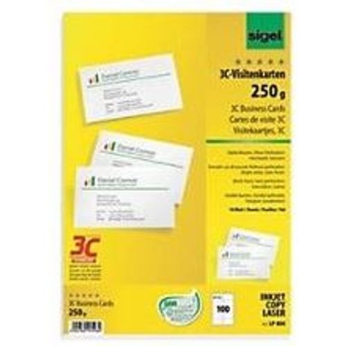 Visitenkarten 250 g/m2 Weiß 10 Blatt à 10 Stück - Sigel - Modalova