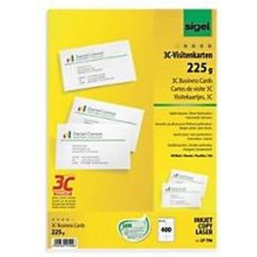 Visitenkarten 225 g/m2 Weiß 40 Blatt à 10 Stück - Sigel - Modalova