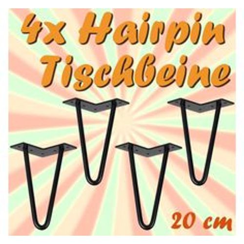 X Tischbein Hairpin Metall Tischbeine Möbelfüße Schwarz Haarnadel Haarnadelbeine Beine für Tisch Möbelfüsse 20 cm - V2Aox - Modalova