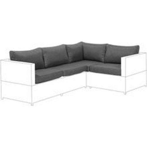 Set Kissenbezüge Dunkelgrau Polyester Gartenmöbel Gartensofa - BELIANI - Modalova