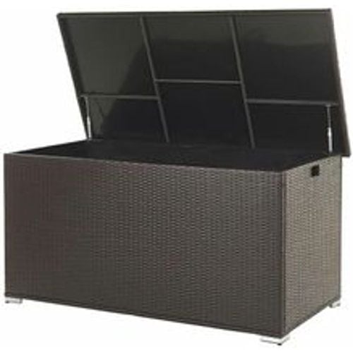 Auflagenbox Braun Rattan 155 x 75 cm 770 L mit Deckel für Garten für Terrasse Aufbewahrung Kissenbox - BELIANI - Modalova