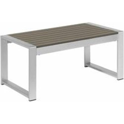 Gartentisch Dunkelgrau Aluminium Couchtisch 90 x 50 cm Terrasse Balkon Outdoor & Indoor Modern - BELIANI - Modalova