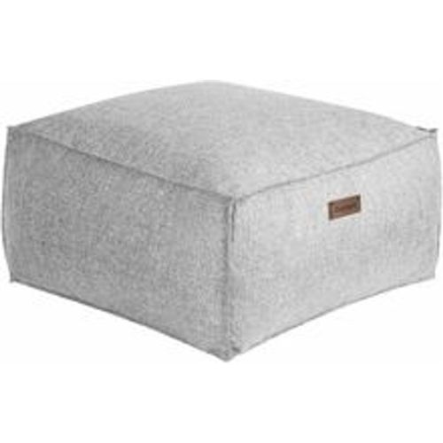 Pouf Grau Leinenoptik 50 x 50 cm mit EPS-Perlen Abnehmbarem Bezug Quadratisch Modern Skandi Bodenkissen Sitzpouf Sitzmöbel Indoor - BELIANI - Modalova