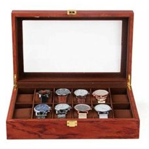 Slots Armbanduhr Sammelbox Box Display Box Holz Glas Top Schmuckaufbewahrungsorganisato mit Glasdeckel - Fashion24 DE - Modalova