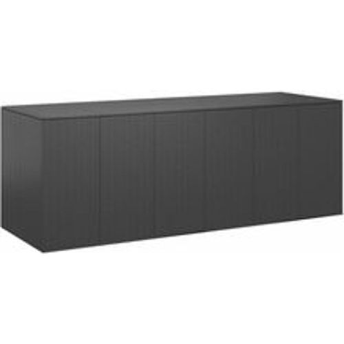 Garten-Kissenbox pe Rattan 291x100,5x104 cm Schwarz - VIDAXL - Modalova