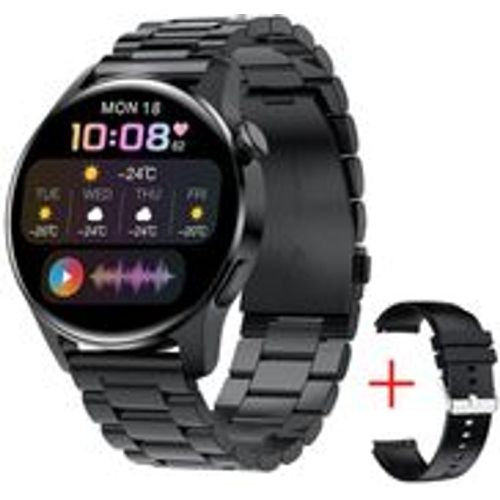 TPFNet Smart Watch / Fitness Tracker IP67 für Damen & Herren - Edelstahl Armband - Android & IOS - Schwarz - Fashion24 DE - Modalova