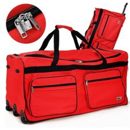 Deuba XXL Reisetasche + Trolleyfunktion Rot - Casaria - Modalova