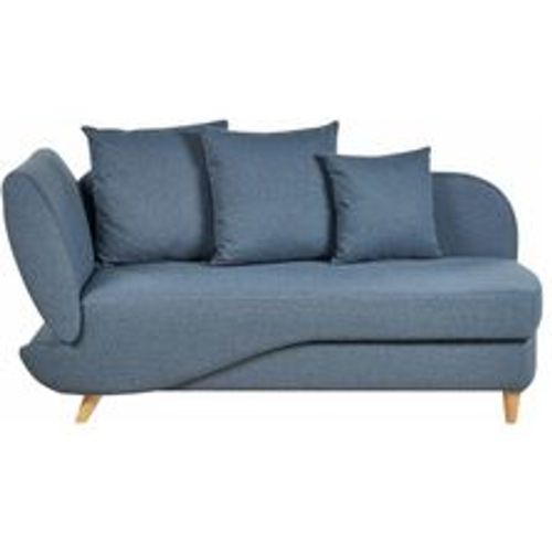 Chaiselongue Linksseitig Dunkelblau Leinenoptik mit Bettkasten Dekokissen Modern Récamiere Liegesofa Sitzmöbel Wohnzimmer Jugendzimmer - BELIANI - Modalova