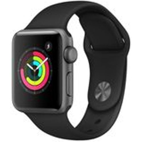 Watch Series 3 (2017) GPS 38 mm - Aluminium Space - Sportarmband Schwarz - Apple - Modalova