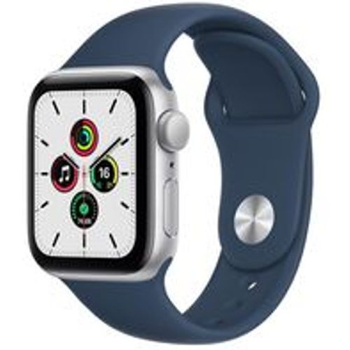 Watch Series SE 1 (2020) GPS 44 mm - Aluminium Silber - Sportarmband Blau - Apple - Modalova