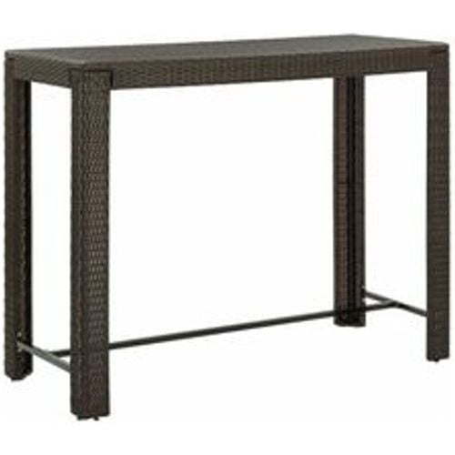 Garten-Bartisch Braun 140,5x60,5x110,5 cm Poly Rattan - VIDAXL - Modalova