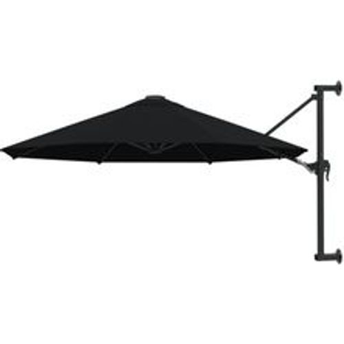 Sonnenschirm zur Wandmontage mit Metall-Mast 300 cm Schwarz - VIDAXL - Modalova