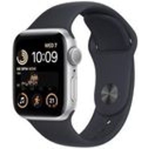 Watch Series SE 2 (2022) GPS + Cellular 40 mm - Aluminium Silber - Sportarmband Schwarz - Apple - Modalova