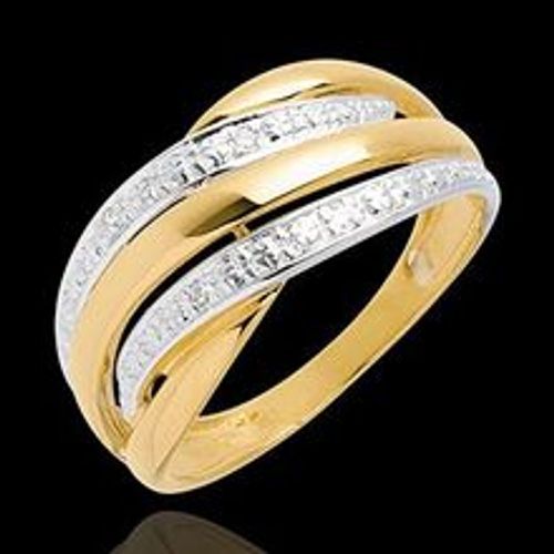 Edenly Ring Kobra in Gelbgold - 4 Diamanten - Fashion24 DE - Modalova