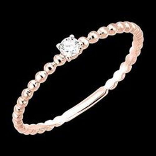 Edenly Ring FraÃ®cheur - Solitaire Blase Rund - RosÃ©gold 9 Karat und Diamant - Fashion24 DE - Modalova