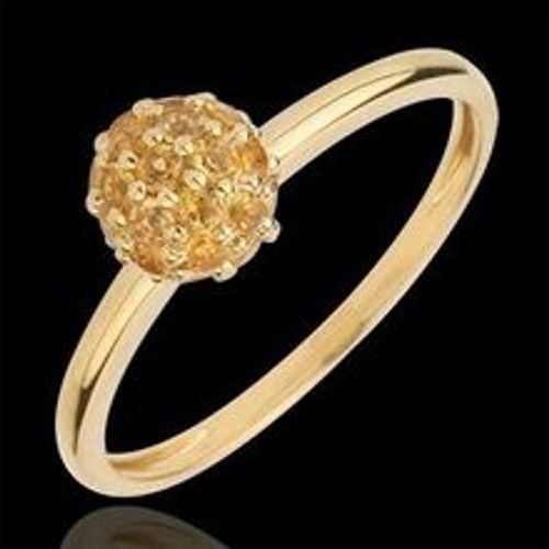 Edenly Ring Paradiesvogel - Kugel - Gelbgold und gelber Citrin - Fashion24 DE - Modalova