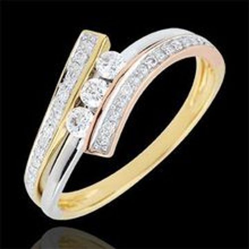 Edenly Trilogie Ring Kostbarer Kokon - Odinia - Dreierlei Gold - 9 Karat - Fashion24 DE - Modalova