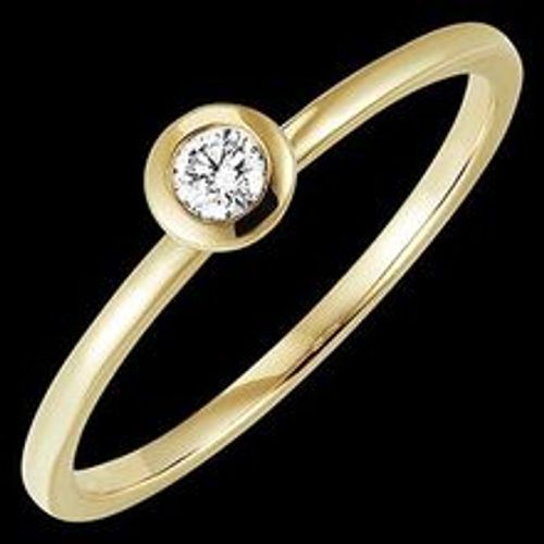 Edenly Ring FraÃ®cheur - Rund - 9 Karat Gelbgold mit Diamant - Fashion24 DE - Modalova