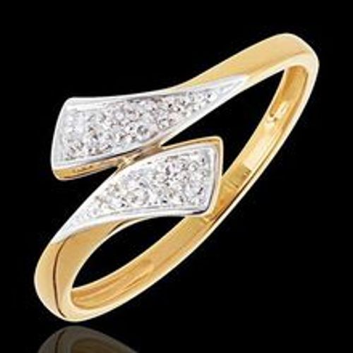 Edenly Ring Kostbares Band in Gelbgold - 10 Diamanten - Fashion24 DE - Modalova