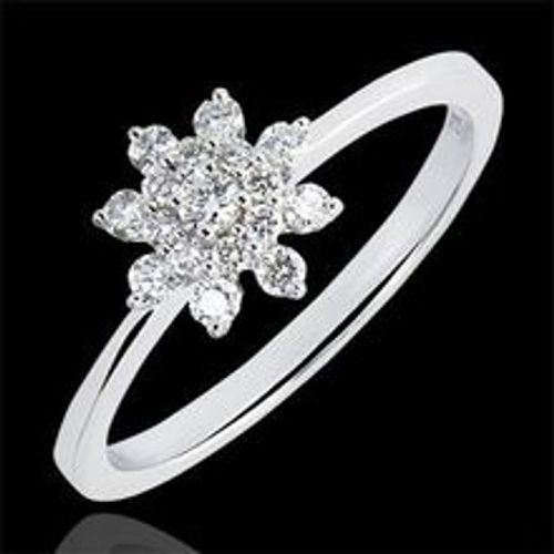 Edenly Ring Frische - Bergblume - 9 Karat WeiÃŸgold und Diamanten - Fashion24 DE - Modalova