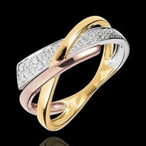 Edenly Kleiner Ring Saturn Variation 2 - Dreierlei Gold - 18 Karat - Fashion24 DE - Modalova