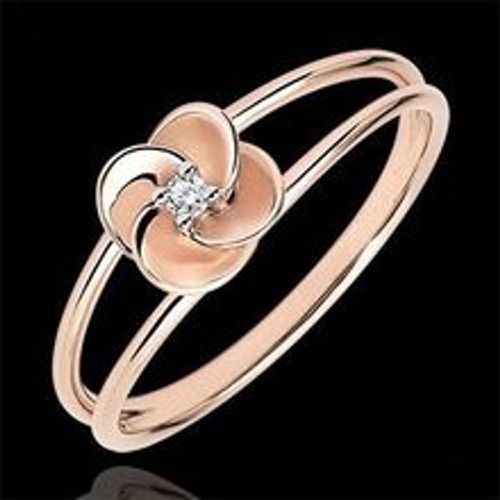 Edenly Ring BlÃ¼te - Erste Rose - RosÃ©gold und Diamant - 9 Karat - Fashion24 DE - Modalova