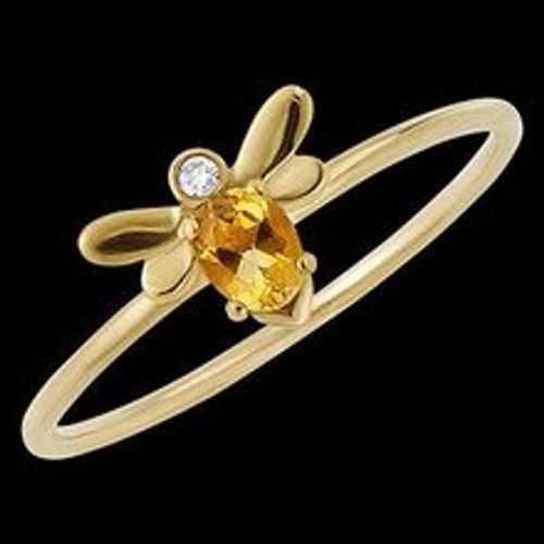 Edenly Ring Pop-Biene - Gelbgold, 9 Karat, Diamant und Citrin - Fashion24 DE - Modalova