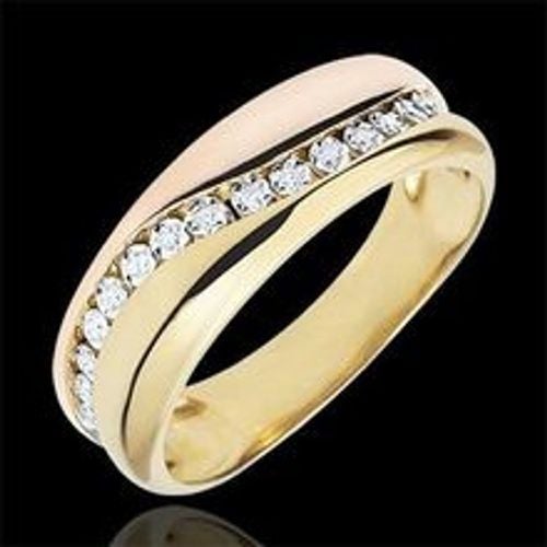 Edenly Ring Amour - Diamantenschwarm - Gelb- und RosÃ©gold - 18 Karat - Fashion24 DE - Modalova