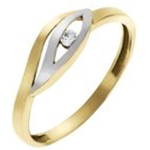 V Ring 375/- Gold Zirkonia weiß Glänzend (Größe: 058 (18,5)) - Fashion24 DE - Modalova