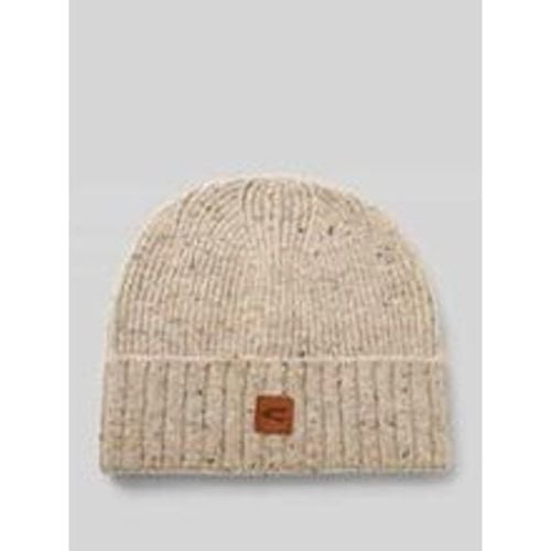 Beanie aus Woll-Mix mit Label-Patch - camel active - Modalova