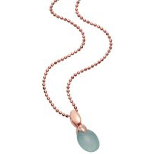 Anhänger mit Kette 925 Silber rosé vergoldet Paraiba Chalcedon - JAMELLI - Modalova