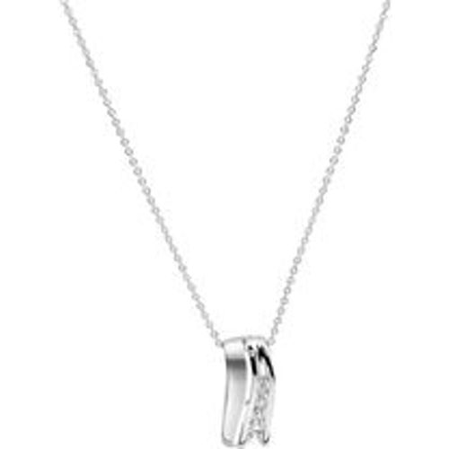 Basic Anhänger mit Kette 925/- Sterling Silber rhodiniert Zirkonia - ZEEme - Modalova