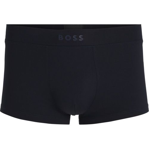 Boxer court en microfibre avec taille à logo en silicone - Boss - Modalova