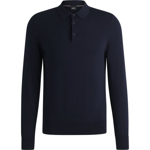 Pull en coton à col polo - Boss - Modalova