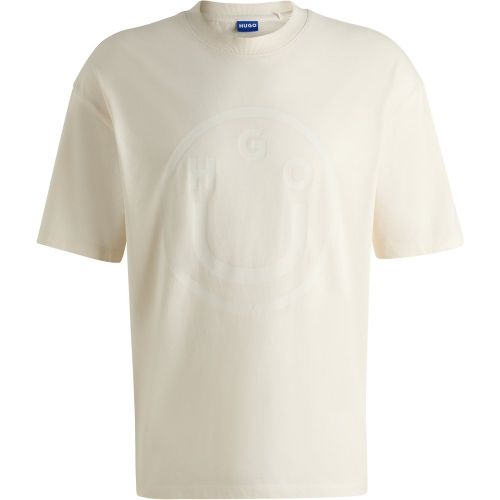 T-shirt Oversized Fit en coton avec logo de la nouvelle saison - HUGO - Modalova