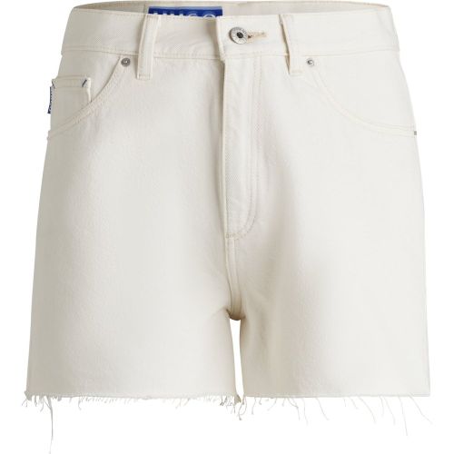 Short en denim écru à base brute - HUGO - Modalova