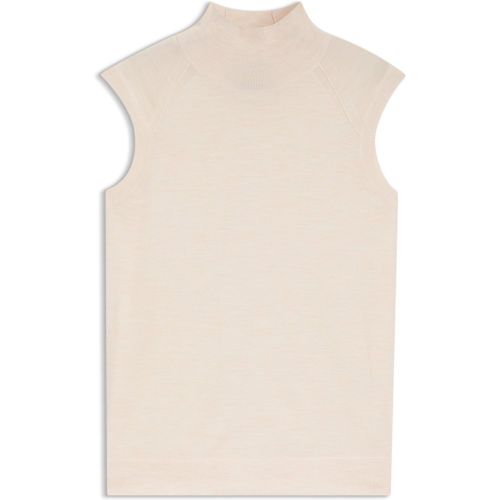 Top sans manches en laine mérinos à col montant - Boss - Modalova