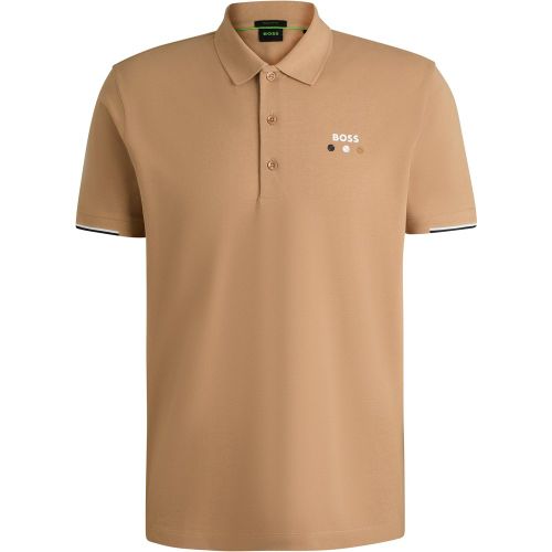 Polo Paddy sportif en coton mercerisé avec finitions quadrillées - Boss - Modalova