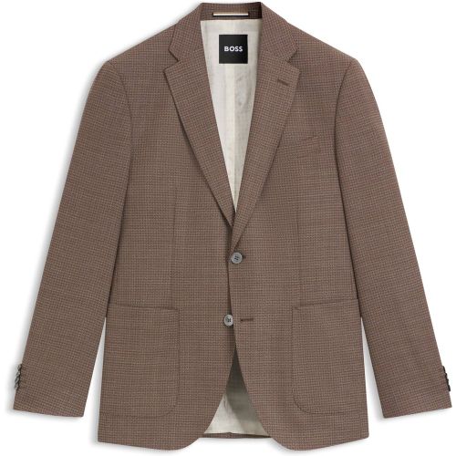 Blazer Regular en laine mélangée à motif - Boss - Modalova
