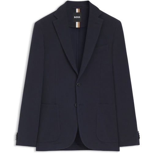 Blazer Slim en coton mélangé à micro motif - Boss - Modalova