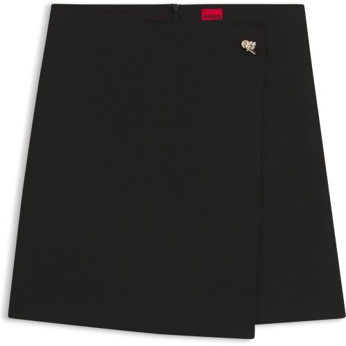 Jupe portefeuille avec bouton à nœud effet doré - HUGO - Modalova