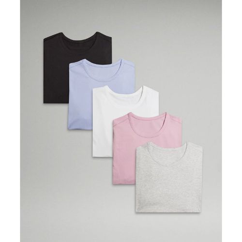 – 5 Year Basic-T-Shirt 5er-Pack für Männer – Schwarz/Blau/Weiß – Größe L - lululemon - Modalova
