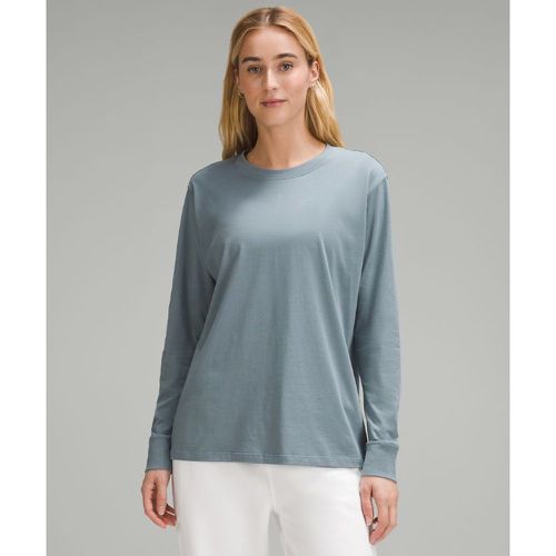 – All Yours Baumwoll-Langarmshirt für Frauen – Blau – Größe 2 - lululemon - Modalova