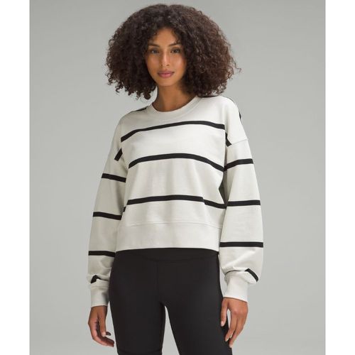 – Perfectly Oversized Crop-Sweater mit Rundhalsausschnitt Gestreift für Frauen – Größe 0 - lululemon - Modalova
