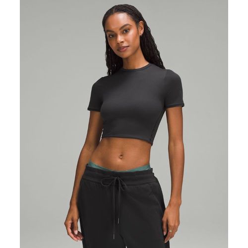 – Crop-T-Shirt mit Rundhalsausschnitt für Frauen – Schwarz – Größe M - lululemon - Modalova