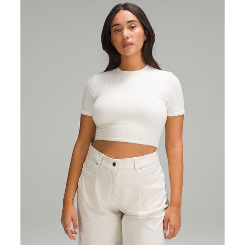 – Crop-T-Shirt mit Rundhalsausschnitt für Frauen – Weiß – Größe XL - lululemon - Modalova