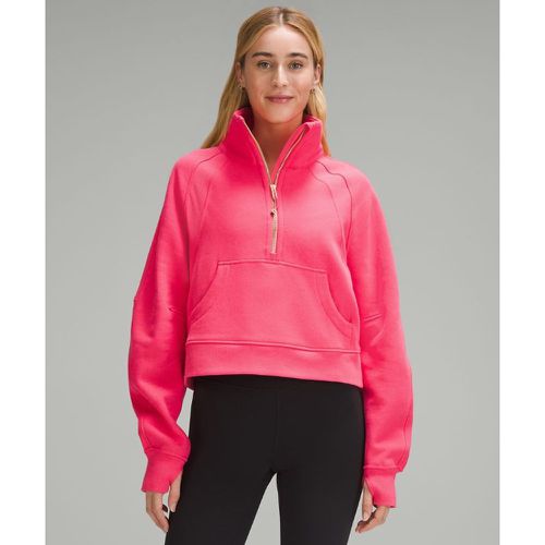 – Scuba Oversized-Pullover mit Trichterkragen und halblangem Reißverschluss für Frauen – Pink – Größe XS/S - lululemon - Modalova