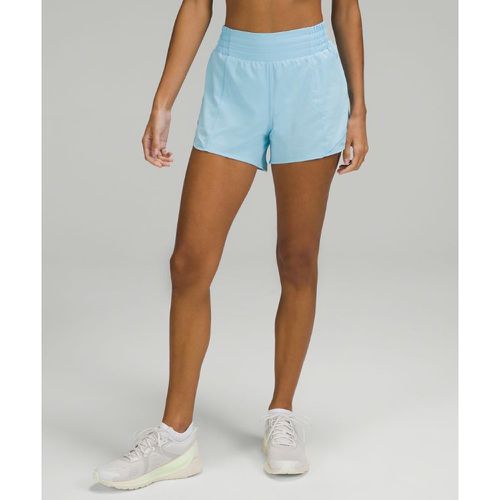 – Hotty Hot Shorts mit hohem Bund und Liner für Frauen – 10 cm – Neon/Blau – Größe 14 - lululemon - Modalova