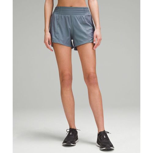 – Hotty Hot Shorts mit hohem Bund und Liner Schimmernd für Frauen – 10 cm – Blau – Größe 8 - lululemon - Modalova