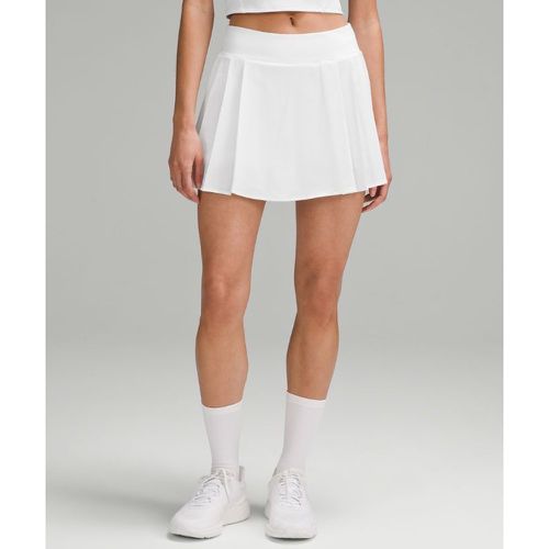 – Tennisrock mit hohem Bund und seitlichen Falten für Frauen – Weiß – Größe 14 - lululemon - Modalova